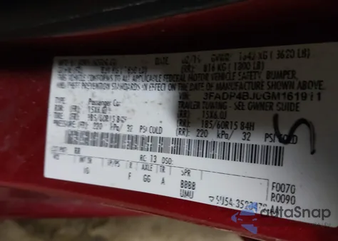 2016 Ford Fiesta Se z USA, uszkodzony, nr VIN 3FADP4BJ0GM161911